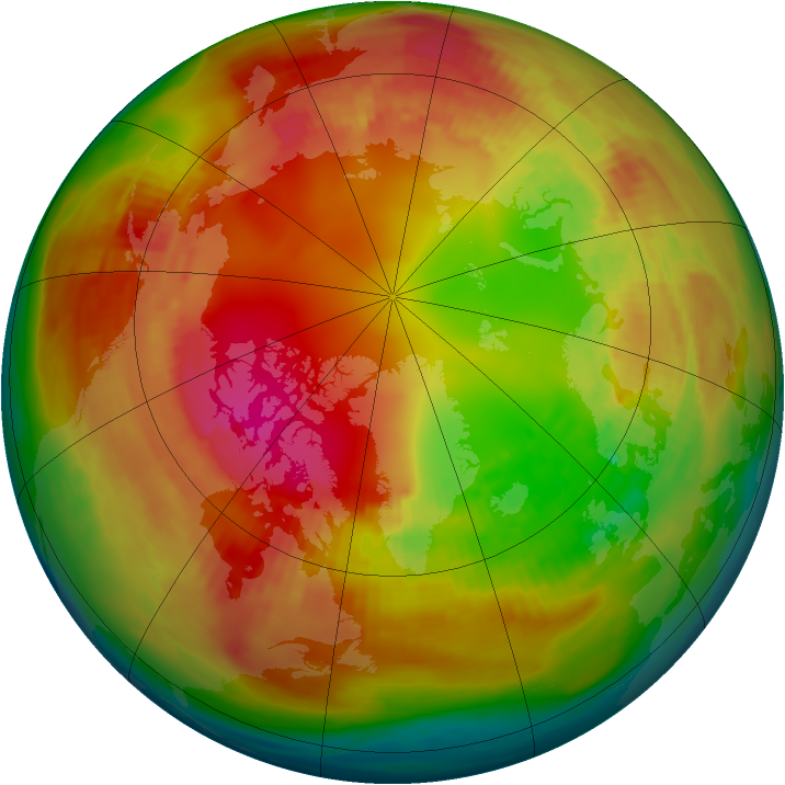Arctic ozone map for 10 February 1979